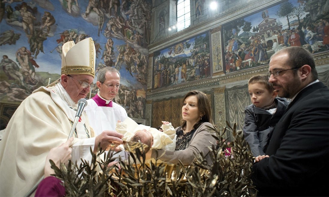 البابا فرنسيس، رتبة العماد